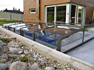 Pool enclosure VIVA increases quailty of water in your pool