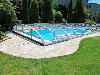 Abri de piscine AZURE Flat compact6