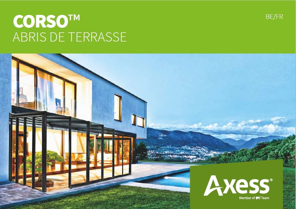 Catalogue de abris de terrasse pour Axess Europe