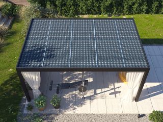 Pergola Solar - Zonnepanelen kunnen tot 4MW elektriciteit per jaar opwekken.