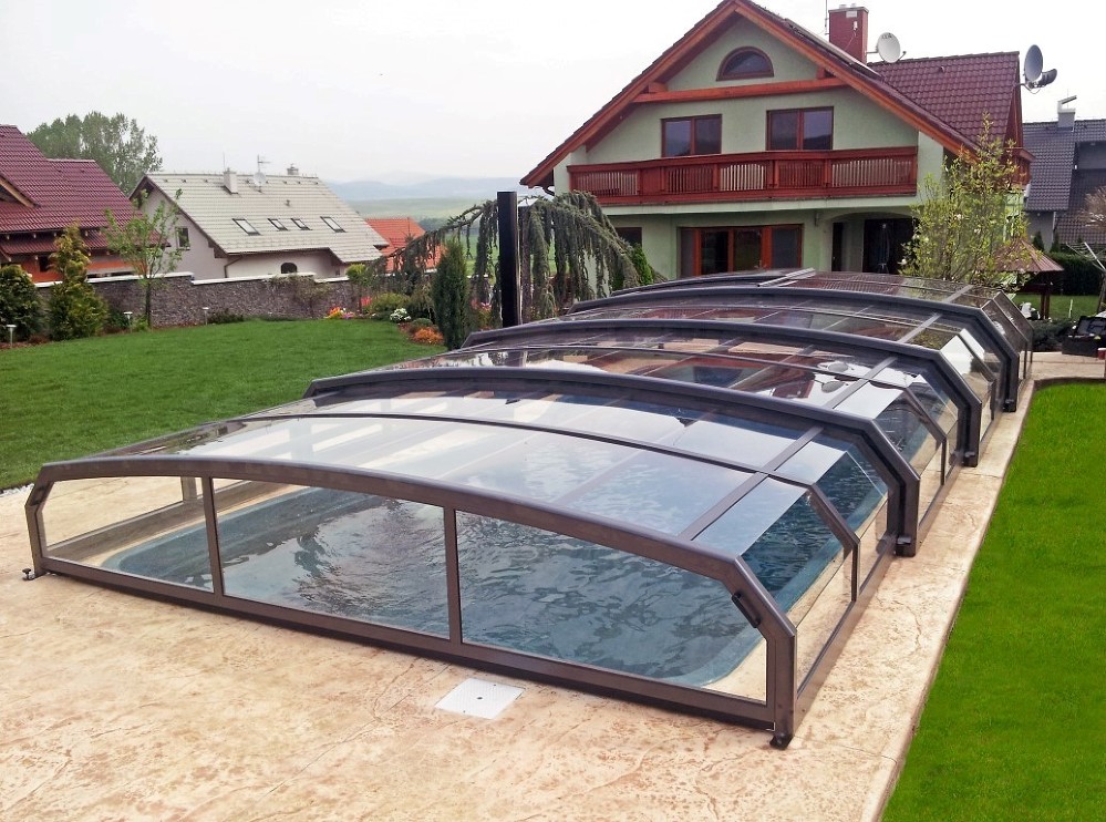 Photo gallery of Pool enclosure Riviera - retractable pool cover ...