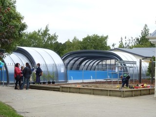 New enclosure for school swimming pool from South Pacific Pool Enclosures