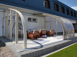 Elegant patio enclosure CORSO Entry - attached to a house