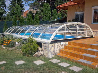 Pool enclosure ELEGANT allows you to use your pool from spring time to autumn