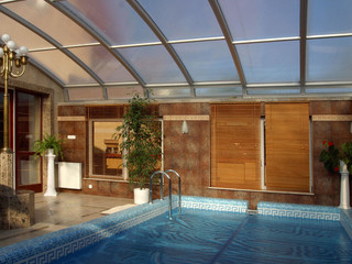 Pool enclosure ELEGANT can be used also as a roof enclosure