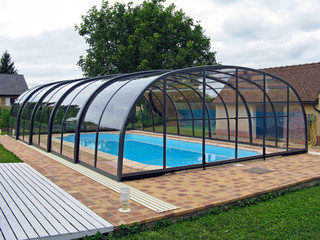 Retractable pool enclosure LAGUNA - high