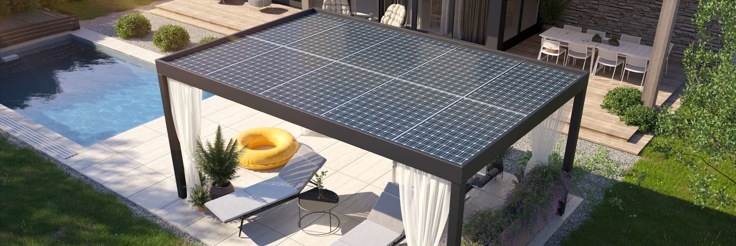 Pergola Solar... ENERGY SOURCE FOR POOL AND HOUSE 2540