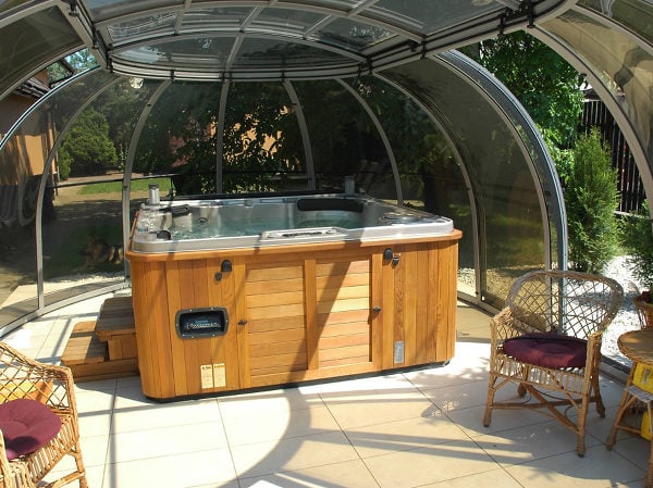 Hot tub enclosure Spa Sunhouse galleries - retractable hot tub ...