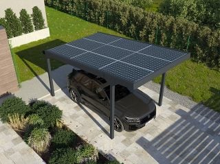 Carport Solar Premium Single with 9 Solar Panels