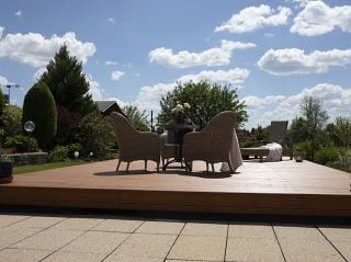 Exotic Wood Finish on POOLDECK Terrace Cover