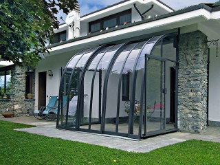 Patio enclosure Corso ENTRY with anthracite finish
