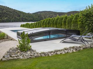 Realization of Viva pool enclosure near Vltava