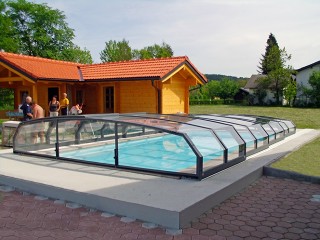 Swimming pool ecnlosure Oceani low - anthracite finish