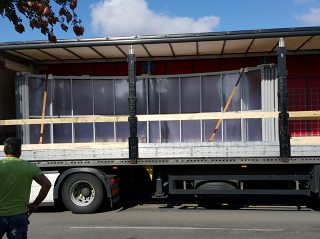 Swimming pool enclosure installation