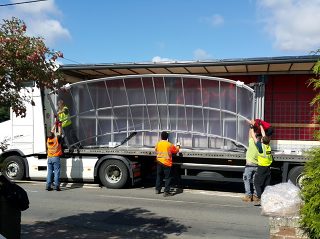 Swimming pool enclosure installation