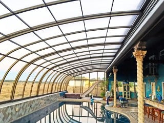 Swimming pool enclosure Style is best solution for public pool