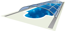 Pool enclosure AZURE FLAT Compact
