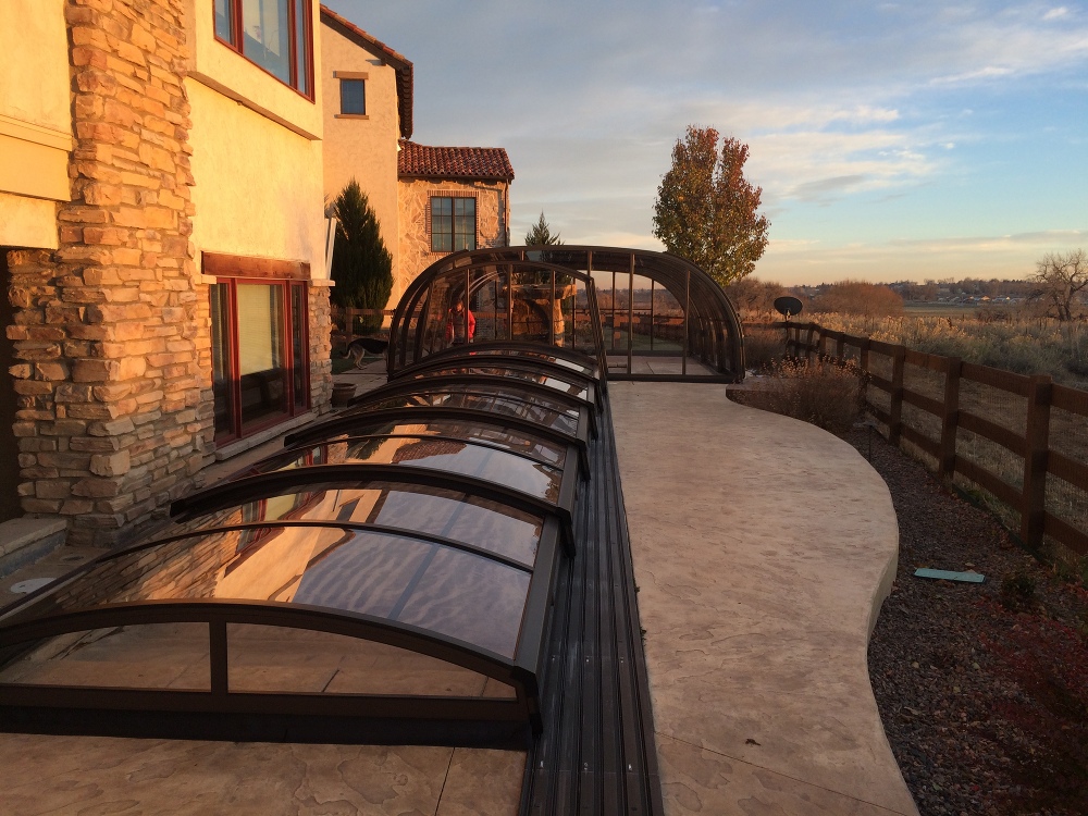 Atypical combined pool enclosure Laguna and Elegant