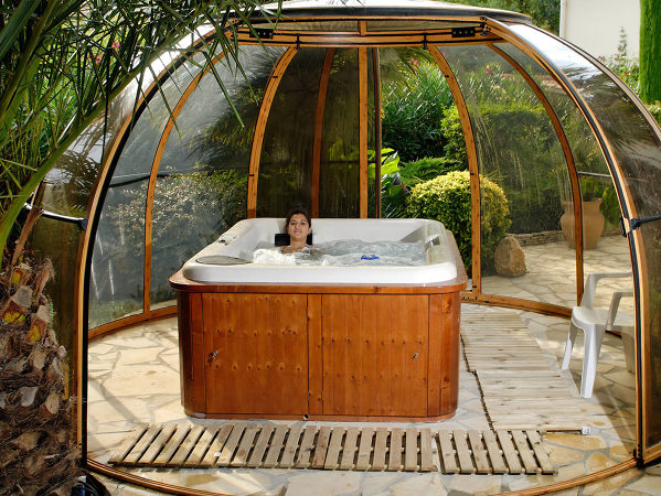 Retractable Hot Tub Enclosure Spa Dome Orlando Sunrooms 