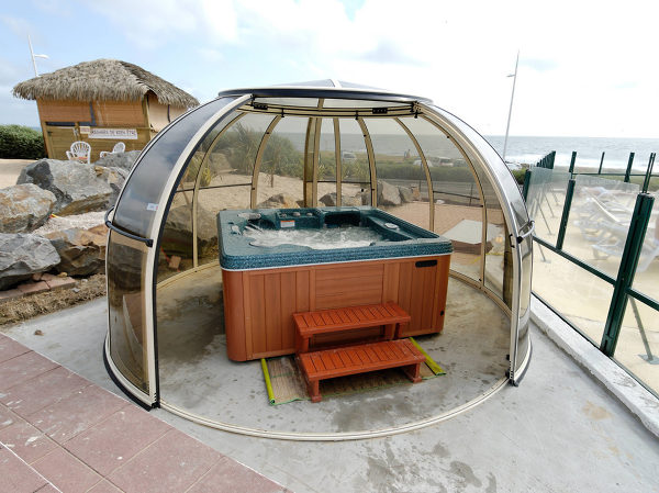 Retractable Hot Tub Enclosure Spa Dome Orlando Sunrooms 