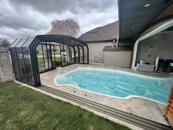 Pool enclosure OCEANIC high - retractable pool cover | sunrooms ...