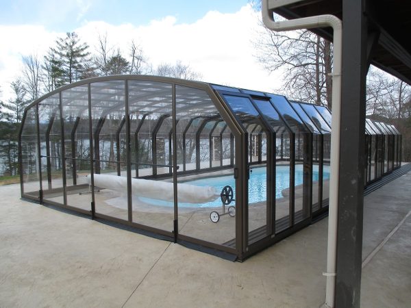 Pool enclosure OCEANIC high - retractable pool cover | sunrooms ...