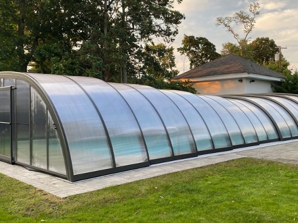 Pool enclosure TROPEA - retractable pool cover | sunrooms-enclosures.com