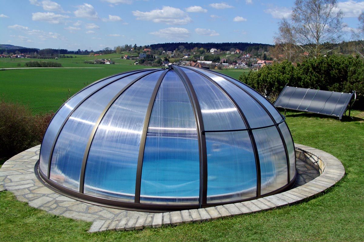 Retractable swimming pool enclosure Orient | sunrooms-enclosures.com