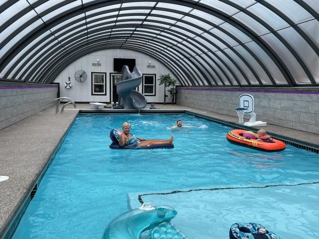 Pool enclosure UNIVERSE - retractable pool cover | sunrooms-enclosures.com
