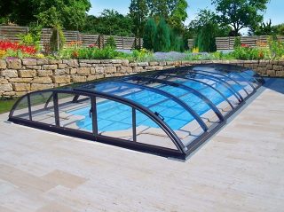 Azure Flat Compact pool enclosure with 4 segments