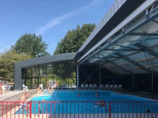HoReCa swimming pool enclosure  at Camping Chalepark De Klimperg