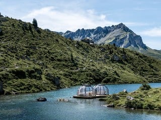 Hot tub enclosure SPA Dome Orlando on the lake in Switzerland
