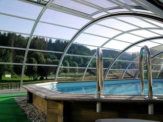 Inside the pool enclosure UNIVERSE
