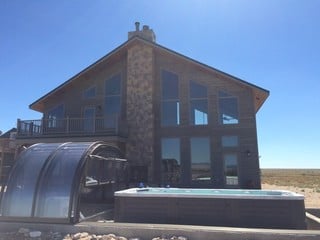 New building deserves new spa pool and pool enclosure
