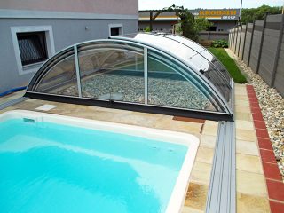 Opened pool enclosure Azure Compact