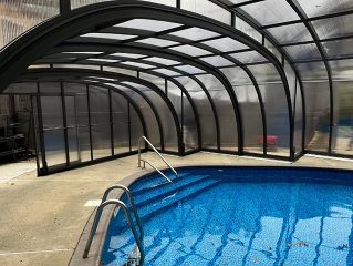 Perfect atypical pool enclosure