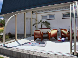 Retractable patio enclosure CORSO Entry is one of the best sunroom ideas