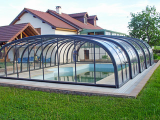 Pool enclosure LAGUNA in cobalt blue color