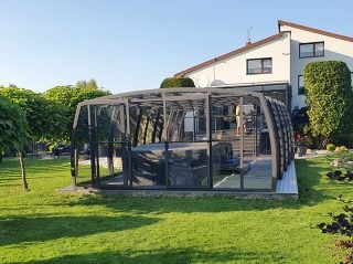 Pool enclosure Omega will give you enough space for activities around your pool
