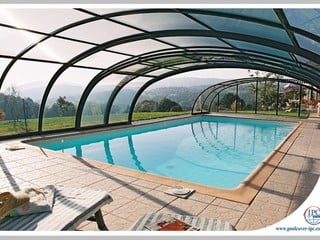 Pool enclosure TROPEA - a view from inside