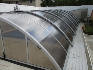 Pool enclosure UNIVERSE will fit any need – why not add a tunnel