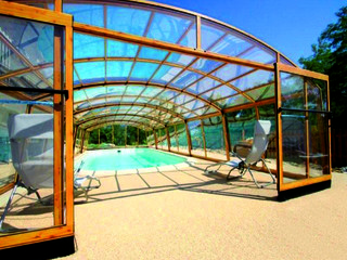 Pool enclosure Venezia semi-opened high pool cover