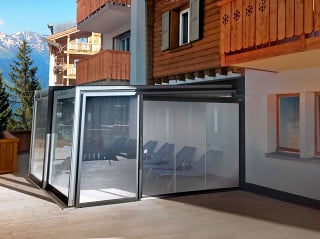 Retractable patio enclosure CORSO Ultima