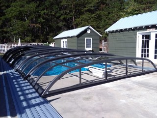 Retractable swimming pool enclosure ELEGANT