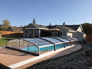 Retractable swimming pool enclosure IMPERIA
