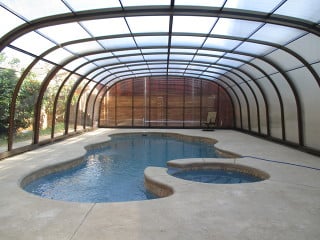 Spacious pool enclosure LAGUNA from Pool and Spa Enclosures