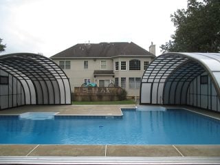 Swimming pool enclosure LAGUNA with special polycarbonate filling