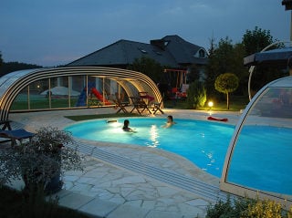 Pool enclosure LAGUNA - night swimming in the pool