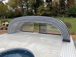 Swimming pool enclosure LAGUNA - fully open enclosure