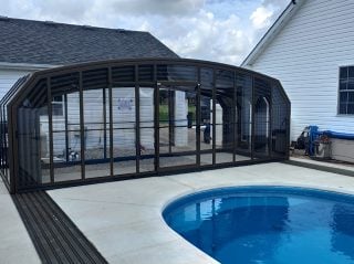 Swimming pool enclosure Oceanic High in anthracite finish